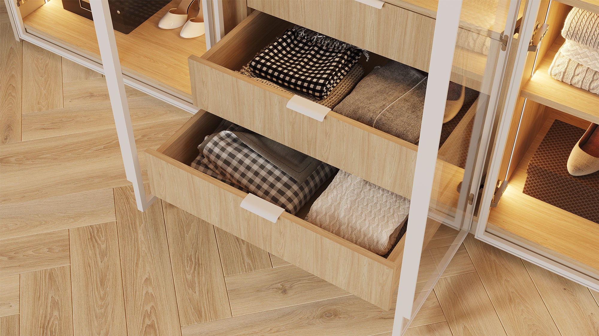 3 מגירות טריקה שקטה דגם יהלום