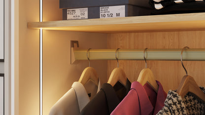 ארון פתיחה דגם יהלום – 4 דלתות זכוכית גוון לבן כולל תאורה ו 3 מגירות מתנה