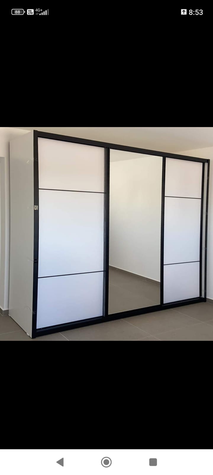 ארון בגדים הזזה 3 דלתות עם מראה דגם ארז